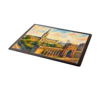 MOUSE MAT - East & West Parish Churches, Aberdeen - Vintage Art Style