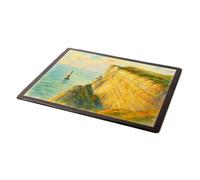 MOUSE MAT - Eastbourne. Beachy Head & Lighthouse (a) - Vintage Art Style