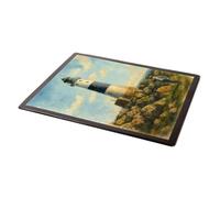 MOUSE MAT - Eastbourne. Beachy Head Lighthouse - Vintage Art Style