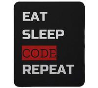 Mouse Mat Eat Sleep Code Mouse Pad Square Mice Pad Durable Mousepads For Computers Work Gaming S