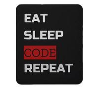 Mouse Mat Eat Sleep Code Repeat Desk Mat Waterproof Mouse Pad Stitched Edge Mousepads For Laptop Gaming Computers M