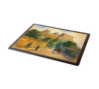 MOUSE MAT - Edinburgh. Castle from Lothian Road - Vintage Art Style