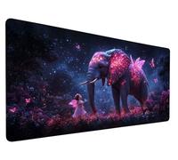 Mouse Mat Elephant Large Gaming Mouse Pad XXL 1200x600x3mm, Fantasy Extended Waterproof Desk Mat with Non-Slip Rubber Base and Stitched Edges, Gaming Accessories for Office, Home, Gift, Model 928