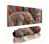 Mouse Mat Elephant xxl 800x300x3mm Desk Pad Pattern Gaming Mouse Mat with Waterproof Surface Wear-Resistant, Durable, Non-Slip Rubber Base Improves Speed and Accuracy for Christmas Decorations W1-24