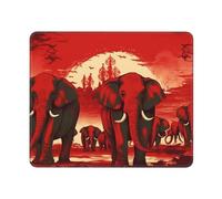Mouse Mat Elephants Red Mousepads Waterproof Desk Mat Durable Mousepad For Laptop Work Computers S