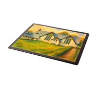 MOUSE MAT - Exterior of Dean Roberts Hall, S. Winifred's - Vintage Art Style