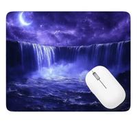 Mouse Mat Fall Gaming Mouse Pad 200 x 150 x 3 mm, Stitched Edges, Q-3577 | with Anti-Slip Rubber Base Stitched Edges Keyboard Mousepad Landscape, for Gaming Home Office, Improves Speed and Precision