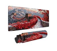 Mouse Mat Fall, Large Gaming Mouse Pad 1200x600 mm, Desk Mat with Rubber Base, Mousepad with Waterproof, Soft Smooth Surface, Desk Pad with Stitched Edges for Keyboard Gaming Home Office Work E-19