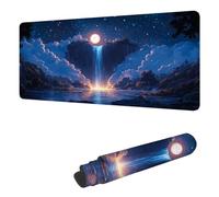 Mouse Mat Fall Mouse Pad Large 500 x 250 x 3 mm XXL Mousepad with Stitched Edges and Non-Slip Rubber Base, Improves Speed and Precision Gaming Mousemat Starry Sky for Home Office Decor, Gifts H-1604