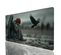 Mouse Mat Fallen Angel Large Gaming Mouse Pad 32x16x0.12Inch Desk Mat Large as Mousepad for Laptop Desktop Pc Gaming Keyboard Improve Accuracy and Speed, Woman Mousemat for Desk Decor Gifts Model-8391