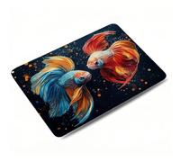 Mouse Mat, Fish Mouse Pad, Washable Small Mousepads, 420x350x3mm, Mousemat with Non-Slip, Portable Desk Mat for Laptop Working Studying, Smooth Surface Desk Accessories, Waterproof, Dreamy 0o-694