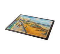MOUSE MAT - Fishmarket Beach & Palace Pier, Brighton - Vintage Art Style