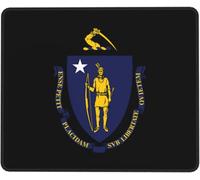 Mouse Mat Flag Of Massachusetts Mousepads Non-Slip Mouse Pad Rubber Base Mousepad For Work Computers Laptop S