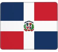 Mouse Mat Flag Of The Dominican Republic Desk Mat Square Mousepad Stitched Edge Mousepads For Gaming Work Computers M