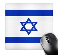 Mouse Mat Flag State Of Israel Stitched Edges Mouse Pad Anti-Slip Rubber Base Desk Pad For Work Laptop Pc 25X30Cm