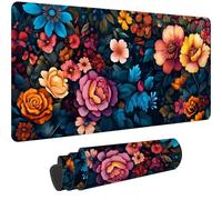 Mouse Mat Flower Mouse Pad 600 x 300 x 3 mm Large Gaming Mousepad,2025 New Desk Protector Mat with Anti-Slip Base,Waterproof&Durable Mousemat, Office Desk Accessories for Men (60x30cm Colorful)-dd1961