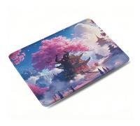 Mouse Mat Flowering Tree Gaming Mouse Pad, Optimised for Gaming Sensors, Moderate Surface Friction, Improved Precision and Speed, Non-Slip Mousepad for Computers, Laptop, 30 x 25 x 3 mm, Blue 0o-552
