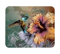 Mouse Mat Flowers Hummingbirds Mousepads Waterproof Mousepad Square Desk Mat For Work Computers Gaming L