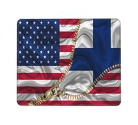 Mouse Mat Funny Zipper Finlander Finland Flag Mousepads Durable Mice Pad Square Desk Mat For Computers Office And Home Laptop L