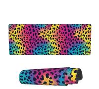 Mouse Mat Fusion Colorful Leopard Skin Large Mouse Pads Washable Table Mat, For Study, Computer, Travel, 80x30cm