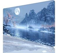 Mouse Mat, Gaming Mouse Pad, 1000x500x3mm Extended Large Mousepad Blue, XXL Mouse Pad with Waterproof Comfortable Textured Micro-Weave Cloth Surface, Landscape Desk Mat for Gaming, Home Office XF-199