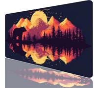 Mouse Mat, Gaming Mouse Pad, 600x300x3mm Extended Large Mousepad Blue, XXL Mouse Pad with Waterproof Comfortable Textured Micro-Weave Cloth Surface, Bear Desk Mat for Gaming, Home Office Work XF-231