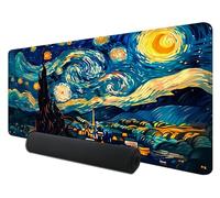 Mouse Mat, Gaming Mouse Pad, 800 x 400 mm Extended Large Mousepad Abstract, Mouse Pad with Waterproof Comfortable Textured Micro-Weave Cloth Surface, Starry Sky Desk Mat for Laser/Optical Mice - F-1