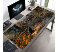 Mouse Mat, Gaming Mouse Pad Animal, 100 x 40cm Large Mause Mat Black, Non-Slip Rubber Base Accessories, Waterproof, Stitched Edges Improved Precision and Speed PjY7226 K-7