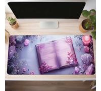 Mouse Mat, Gaming Mouse Pad Book 600x300x3 mm Large Mause Mat Purple Desk Pad, Non-Slip Rubber Base Desk Accessories, Waterproof, Stitched Edges Mausepad, Improved Precision and Speed PjY7920 Q-9