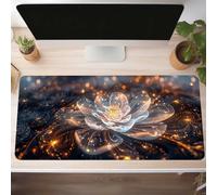 Mouse Mat, Gaming Mouse Pad Flower 120 x 60cm Large Mause Mat Yellow Desk Pad, Non-Slip Rubber Base Desk Accessories, Waterproof, Stitched Edges Mausepad, Improved Precision and Speed PjY14330 8-5