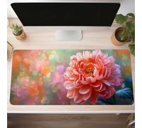 Mouse Mat, Gaming Mouse Pad Flower 1200x600x3mm Large Mause Mat Pink Desk Pad, Non-Slip Rubber Base Desk Accessories, Waterproof, Stitched Edges Mausepad, Improved Precision and Speed PjY4554 J-W
