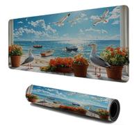 Mouse Mat, Gaming Mouse Pad for Speed and Control, Extended Large Size Desk Mat with Non-Slip Base Stitched Edges, Compatible with Laser and Optical Mousepad （ By The Window Bird 1200x600 I-512