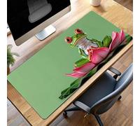 Mouse Mat, Gaming Mouse Pad Frog, 600x300x3mm Large Mause Mat Green, Non-Slip Rubber Base Accessories, Waterproof, Stitched Edges Mausepad, Improved Precision and Speed PjY13768 B-P