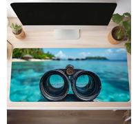 Mouse Mat, Gaming Mouse Pad Ocean 70 x 30cm Large Mause Mat Blue Desk Pad, Non-Slip Rubber Base Desk Accessories, Waterproof, Stitched Edges Mausepad, Improved Precision and Speed PjY6446 C-U