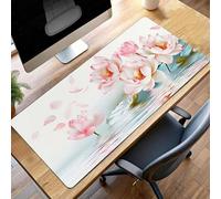 Mouse Mat, Gaming Mouse Pad Pink, 1600x800x3 mm Large Mause Mat Flower Desk Pad, Non-Slip Rubber Base Desk Accessories, Waterproof, Stitched Edges Mausepad, Improved Precision and Speed PjY758 B-4