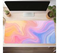 Mouse Mat, Gaming Mouse Pad Pink 600x300x3 mm Large Mause Mat Abstract Desk Pad, Non-Slip Rubber Base Desk Accessories, Waterproof, Stitched Edges Mausepad, Improved Precision and Speed PjY5526 U-2
