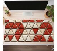 Mouse Mat, Gaming Mouse Pad Red 1200x600x3 mm Large Mause Mat Geometry Desk Pad, Non-Slip Rubber Base Desk Accessories, Waterproof, Stitched Edges Mausepad, Improved Precision and Speed PjY4826 C-Y