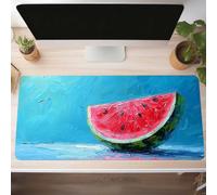 Mouse Mat, Gaming Mouse Pad Red 1600x800x3mm Large Mause Mat Watermelon Desk Pad, Non-Slip Rubber Base Desk Accessories, Waterproof, Stitched Edges Mausepad, Improved Precision and Speed PjY6060 9-S
