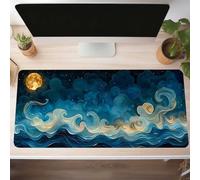 Mouse Mat, Gaming Mouse Pad Sky 1000x500x3 mm Large Mause Mat Yellow Desk Pad, Non-Slip Rubber Base Desk Accessories, Waterproof, Stitched Edges Mausepad, Improved Precision and Speed PjY1492 8-5