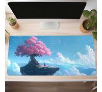 Mouse Mat, Gaming Mouse Pad Tree 1600x800x3mm Large Mause Mat Pink Desk Pad, Non-Slip Rubber Base Desk Accessories, Waterproof, Stitched Edges Mausepad, Improved Precision and Speed PjY3606 7-M