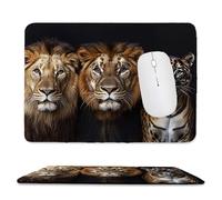 Mouse Mat, Gaming Mouse Pad, with Stitched Edges Mousepad 290x240x3mm, Waterproof Desk Mat with Non-Slip Rubber Base, Keyboard Mats, Desk Accessories for Computers, Laptop, PC, Wildlife v-905