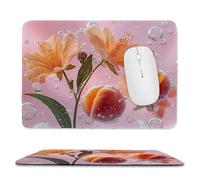 Mouse Mat, Gaming Mouse Pad, with Stitched Edges Mousepad 290x240x3mm, Waterproof Desk Mat with Non-Slip Rubber Base, Keyboard Mats, Desk Accessories for Computers, Laptop, PC, Flowers And Fruits v377