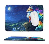 Mouse Mat, Gaming Mouse Pad, with Stitched Edges Mousepad 320x260x3mm, Waterproof Desk Mat with Non-Slip Rubber Base, Keyboard Mats, Desk Accessories for Computers, Laptop, PC, Scenic Fox v-214