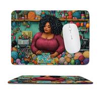 Mouse Mat, Gaming Mouse Pad, with Stitched Edges Mousepad 360x300x3mm, Waterproof Desk Mat with Non-Slip Rubber Base, Keyboard Mats, Desk Accessories for Computers, Laptop, PC, Fat Woman v-672