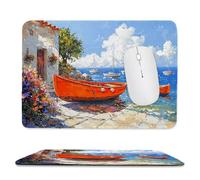 Mouse Mat, Gaming Mouse Pad, with Stitched Edges Mousepad 360x300x3mm, Waterproof Desk Mat with Non-Slip Rubber Base, Keyboard Mats, Desk Accessories for Computers, Laptop, PC, Dock Ship v-540
