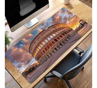 Mouse Mat, Gaming Mouse Pad Yellow, 60 x 30cm Large Mause Mat Architecture, Non-Slip Rubber Base Accessories, Waterproof, Stitched Edges Mausepad, Precision and Speed PjY12546 J-1