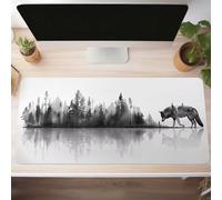 Mouse Mat, Gaming Mouse Pad Yellow 70 x 30cm Large Mause Mat Dragon Desk Pad, Non-Slip Rubber Base Desk Accessories, Waterproof, Stitched Edges Mausepad, Improved Precision and Speed PjY2002 5-6