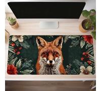Mouse Mat, Gaming Mouse Pad Yellow 900x400x3 mm Large Mause Mat Fox Desk Pad, Non-Slip Rubber Base Desk Accessories, Waterproof, Stitched Edges Mausepad, Improved Precision and Speed PjY11560 2-H