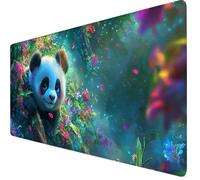 Mouse Mat Giant Panda Mouse Pad Large 1000 x 500 x 3mm Desk Mat Flower Non-Slip Rubber Base, Waterproof Surface, Stitched Edges Gaming Mousepad, Home Computer Keyboard Office Desk Accessories Y7-181