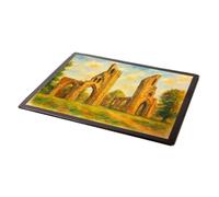 MOUSE MAT - Glastonbury Abbey, from Nave to Choir SE - Vintage Art Style